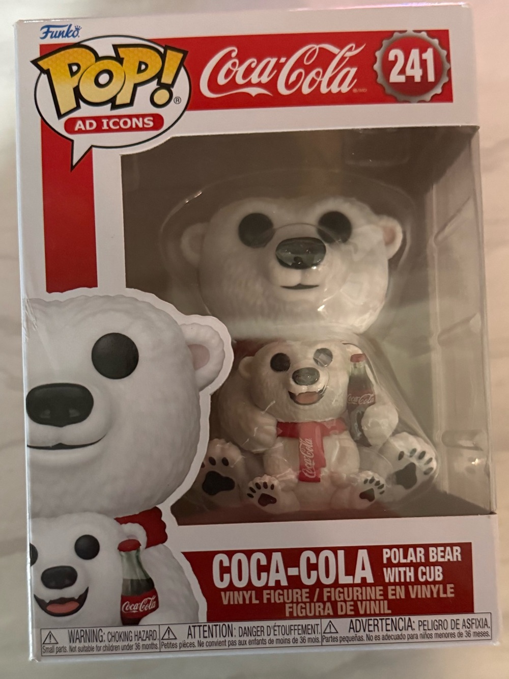 Funko Pop! Coca-Cola Polar Bear with Cub Vinyl Figure - White & Red